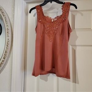 Moth Embellished Sleeveless camisole is a size Medium.